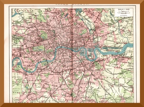 London historischer stadtplan - london, +historischer