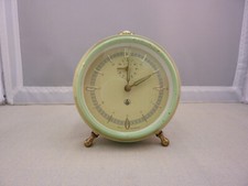 GW (G. Würthner) mechanischer Wecker Reisewecker, grün, 50er Jahre, Funktioniert