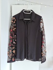Chiffonbluse mit floraler