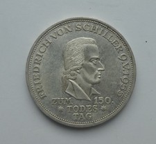5 Mark BRD, 1955 F, Friedrich von Schiller , Sehr selten , vzgl.