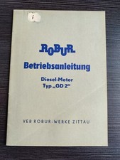 Betriebsanleitung ROBUR Dieselmotor Typ GD 2 von 1958