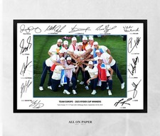 TEAM EUROPE RYDER CUP 2025 SIGNED PRINT PHOTO POSTER MCILROY LOWRY FLEETWOOD