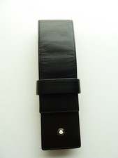 Montblanc Siena Lederetui für 2 Schreibgeräte - goldener Ring -