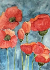 Watercolor Aquarell MALEREI Geschenkidee Zeichnung Blumen painting drawing