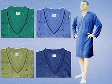 Herren Nachthemd   langarm Baumwolle Single Jersey  M-XXXL  5G1