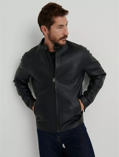 Schwarze lederjacke für - schwarze,