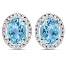 echter Blautopas Ohrstecker