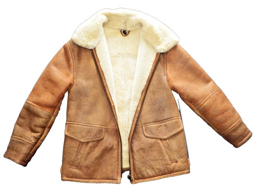 Frontline lammfell lederjacke - lammfell,