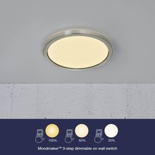 Nordlux LED Wandlampe Deckenleuchte Oja Nickel Ø30cm 14,5W 3000K/4000K Dimmbar