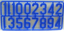 Ziffern-Set 40 mm, blau ,Imkerei,Imker,Plastik,Zahlen-Set, Beuten nummerieren