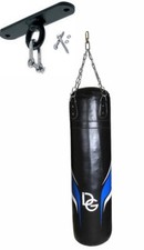 Deba® Boxsack aus Rindsleder Cowhide Sandsack mit Stahlkette Boxsackhalterung DE