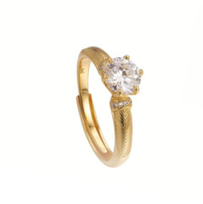 Eleganter Ring Moissanit 925