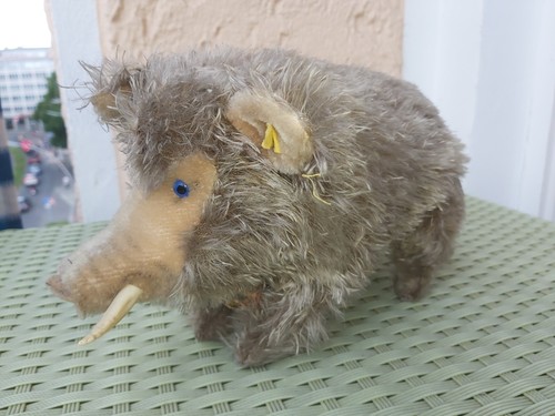 Steiff wildschwein mit knopf - steiff,