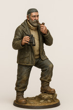 TG64B 1/32 Vosper MTB Model Crew Figur - Smoking Pipe,