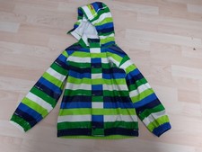 Tolle gut erhaltene LEGO TEC Jacke - Gr. 116 -Blau-Grün-Weiß Streifen Regenjacke
