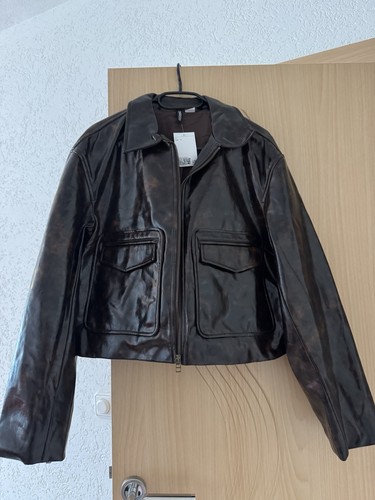 Lederjacke neu mit etikett - lederjacke,