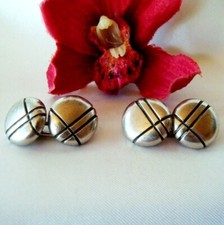 alte Art Deco Manschettenknöpfe 900 Silber old silver Cufflinks  / kl 654