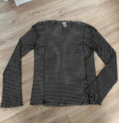 Glitzer netz oberteil - h&m,