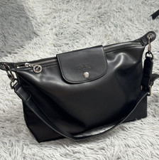 LONGCHAMP Le Pliage Xtra M Hobo Bag Schwarz Outlet Produkt Leder Neu aus JAPAN