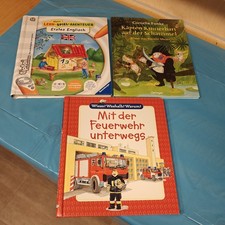 3 Kinder Bücher Feuerwehr Tiptoi Erstes Englisch  käpten Knitterbart  Funke 