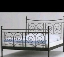 Ikea Metallbett mit 2 verstellbaren Lattenrosten und einem Himmelhalter