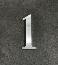 Zahl 1 Metall Edelstahl Zahlen