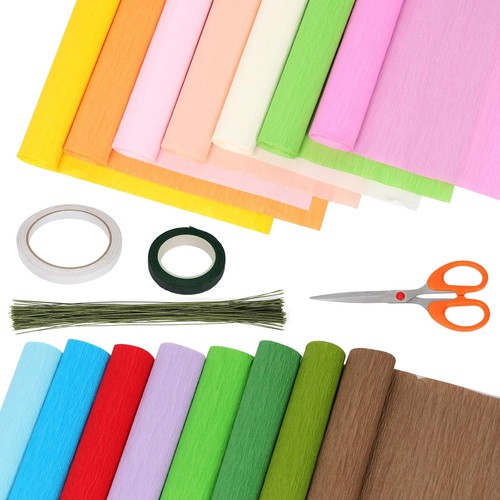 Crepe papier set - 15, farben