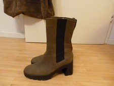 Damen-Stiefelette von Högl, Gr. 6,5 - Wildleder Grau-Braun- Neu!