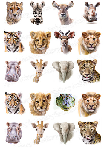 Tier safari muffinaufleger - tier,