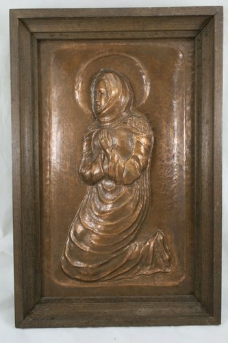 Vintage kupfer relief - kupfer, wandbild