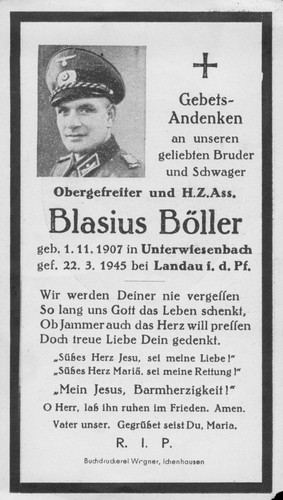 Wk2 sterbebild deathcard - wk2,