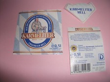 Bieretikett  - Karmeliter - "Lagerbier Hell"