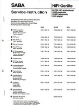 Service Manual-Anleitung für Saba Ultra HiFi professional 9240, 9241 digital 