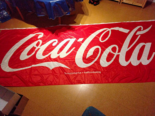 Coca cola werbefahne flagge - coca-cola, werbefahne/flagge