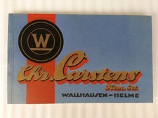 alt - Chr. Carstens Wallhausen Helme - Katalog Preisliste Sanitär-Keramik - 1941