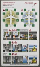 Safety Card | Austrian Airlines | Airbus A321 | OE-LBD