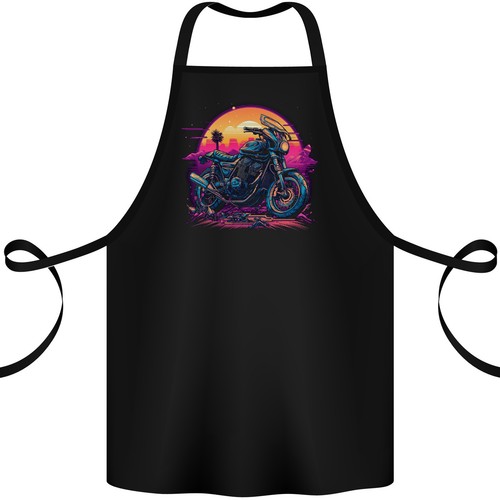 Ein retrowave motorrad - ein, biker