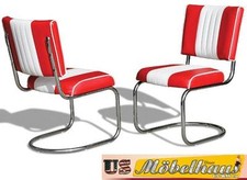 CO-27 Red Bel Air Möbel 2 Stühle Swingstuhl Diner Küchenmöbel Küchenstuhl USA