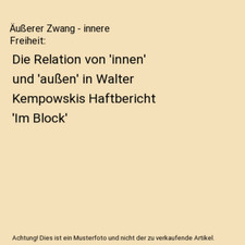 Äußerer Zwang - innere