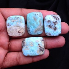 4 Stück Natürlich Larimar