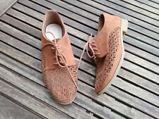 Atmosphere Flecht Schnürschuhe Schuhe Kunstleder flach braun 39