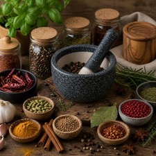 Mörser mit Stößel Anthrazit