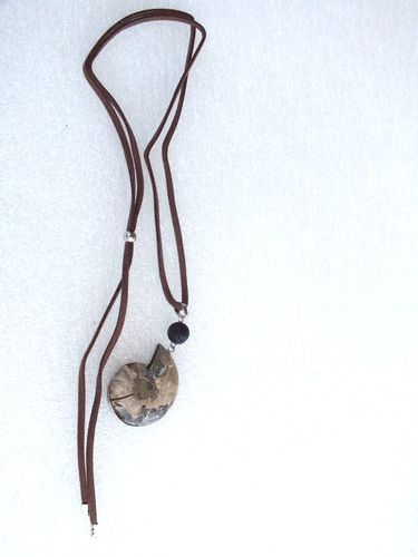 Vintage ammonit halskette - -,