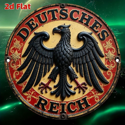 Blechschild rund deutsches - blechschild,