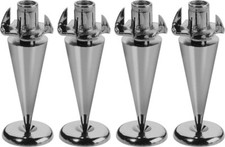 Monacor Lautsprecher-Spikes SPS-35/SC, schwarzchrom, 4er Set, höhenverstellbar