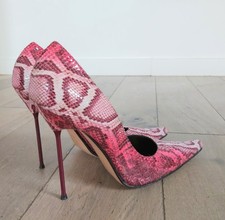 Fuss Italy High Heel Stiletto Leder Vintage Pumps Mega Spitz Vero Cuoio Gr 45