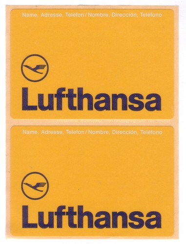 Lufthansa gepäcklabel - lufthansa,