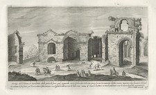 Marco Sadeler - Roma Terme di Diocleziano Rom Rome incisione engraving 1660