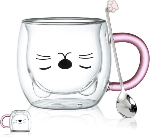 Kaffeetasse lila katze - lila,