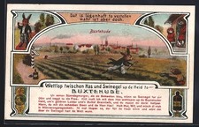Buxtehude, Wettlauf zwischen Has und Igel, plattdeutscher Text, Ansichtskarte 